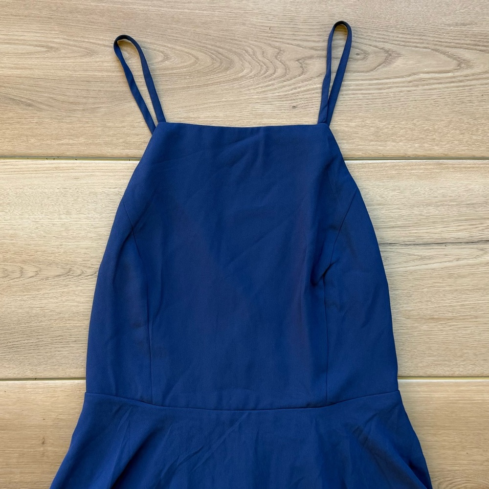 NWT Lulus Navy Blue Cross-Back Dress Size M - Picture 4 of 7